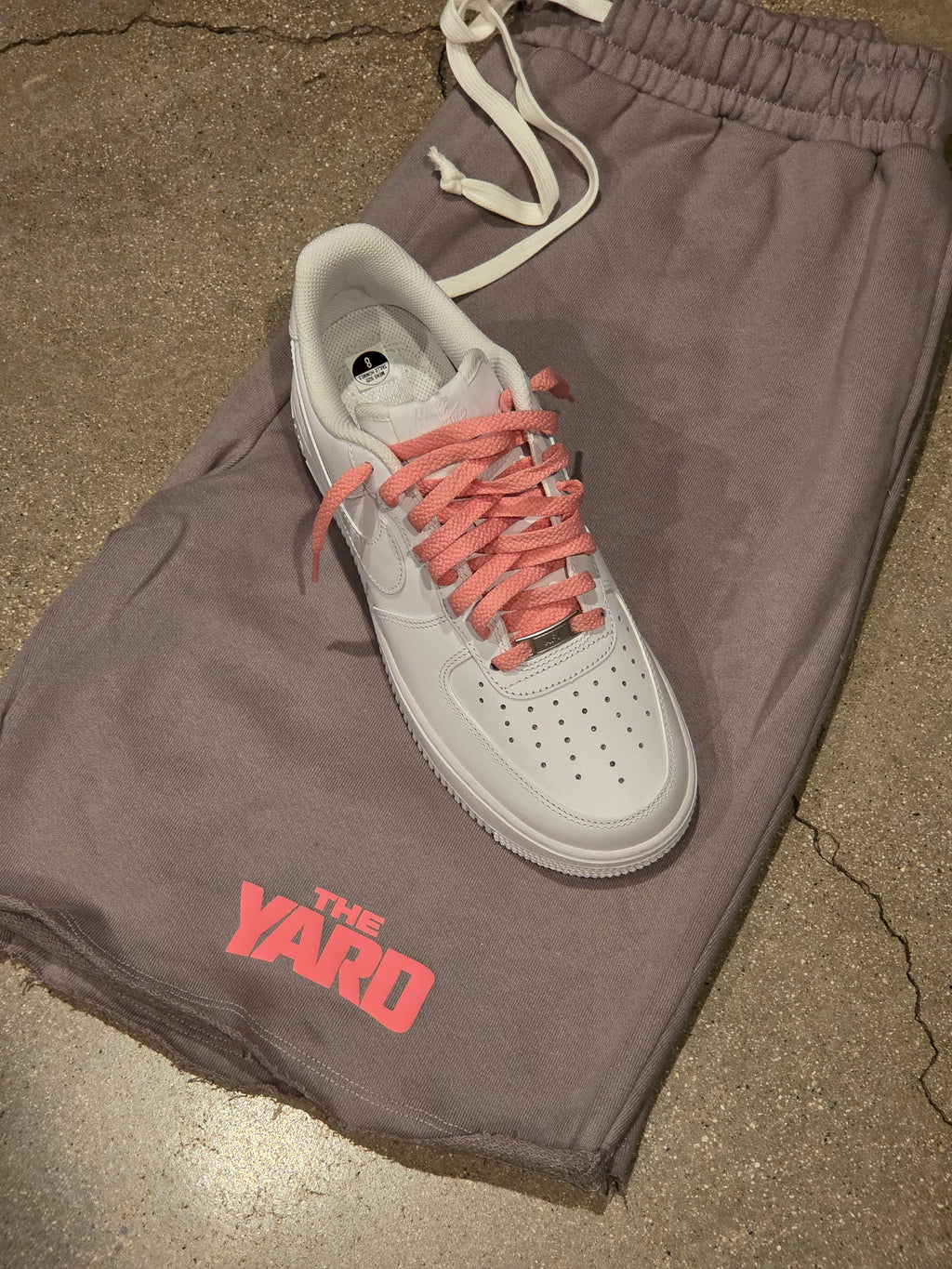 GREY TERRY RAW EDGE SWEAT SHORTS