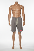 GREY TERRY RAW EDGE SWEAT SHORTS