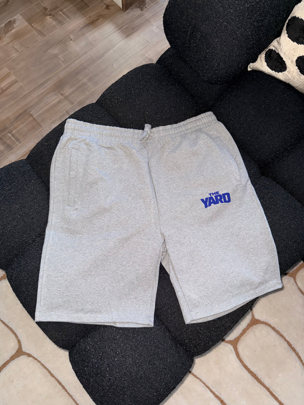 GREY w/ DODGER BLUE LOGO TERRY SWEAT SHORTS